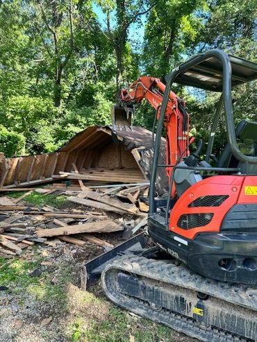 Heavy equipment demolition
