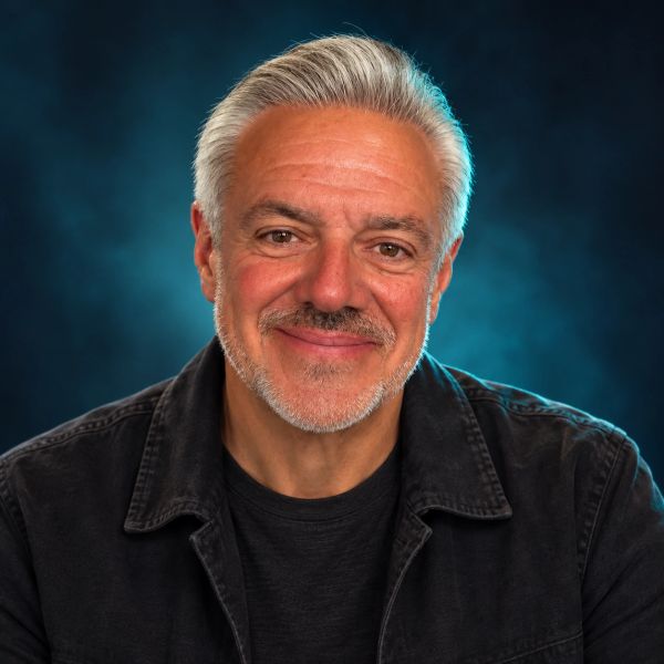 Smiling older man with gray hair and beard.