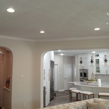 recessed lighting in living room