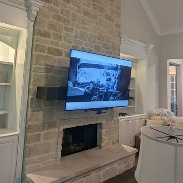 TV mounting in living room