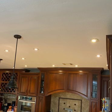 Recessed lighting in kitchen