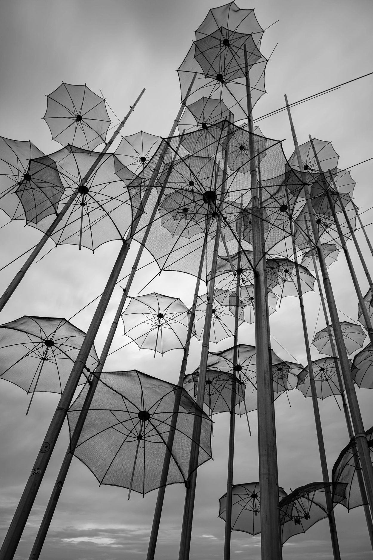 Umbrella sculpture, Thessaloniki, Greece.