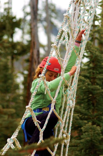 Ships Mast Net on High Ropes Challenge Course