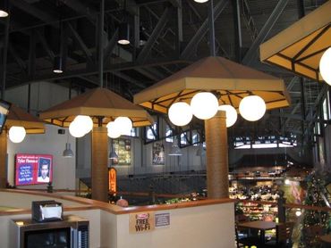 mesh fabric umbrella awning