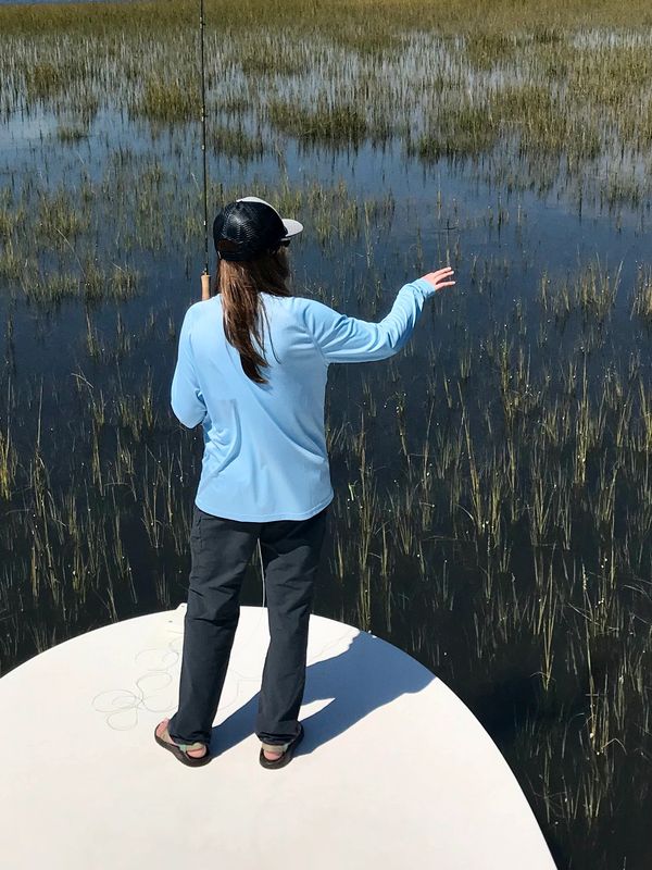 Fly fishing for tailing reds during flood tide