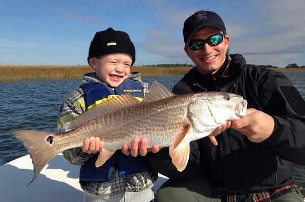 Father and son fishing charter