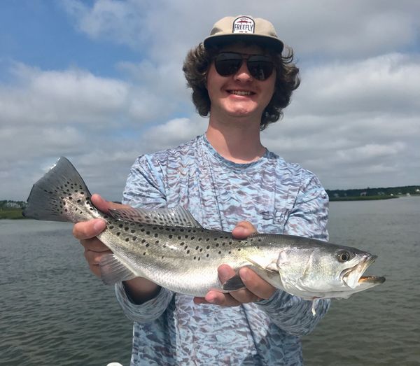 Larger sea trout with Marsh Maven Fishing Charters