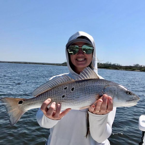 Mount pleasant inshore fishing charter catching redfish and speckled trout