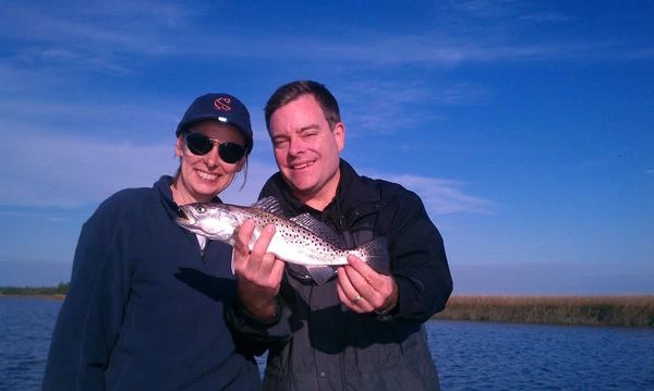 Speckled trout caught with artificial lure