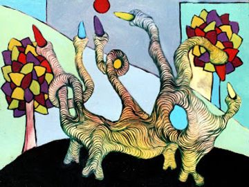 Oil on canvas from Harlem Suite Series circa 2001  18" x 24"