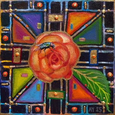 Delicate Intrusion | 2025
6x6" acrylic on canvas