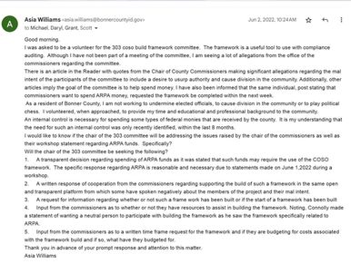 Email Sent By Williams Re ICCO