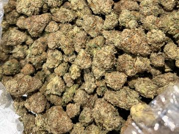 Close-up of dried cannabis buds.