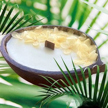 Pineapple Coconut in a Coconut Shell Candle