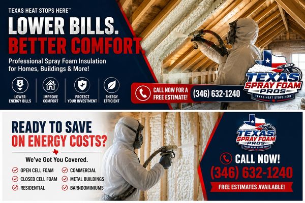 Professional spray foam insulation lowers bills and improves comfort in Texas homes and buildings.