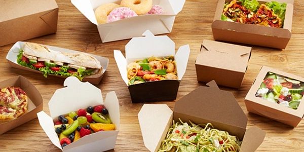 Environmentally friendly food packaging -Paper board food cartons for hot and cold food. 