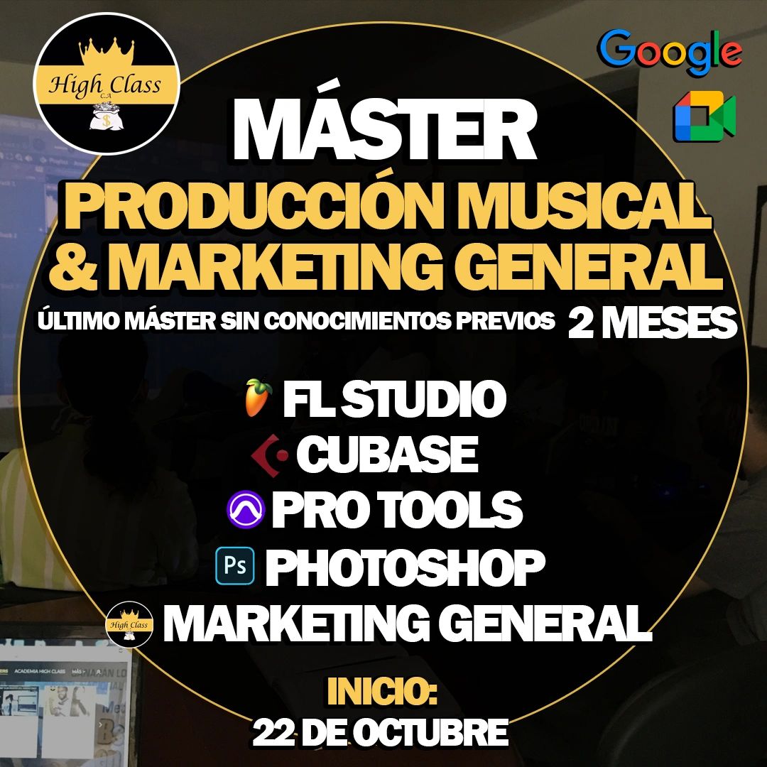 Máster en producción musical y marketing general
