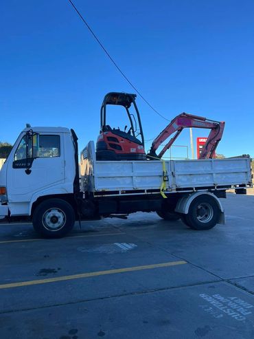 Our five ton tipper and 2.5t excavator
