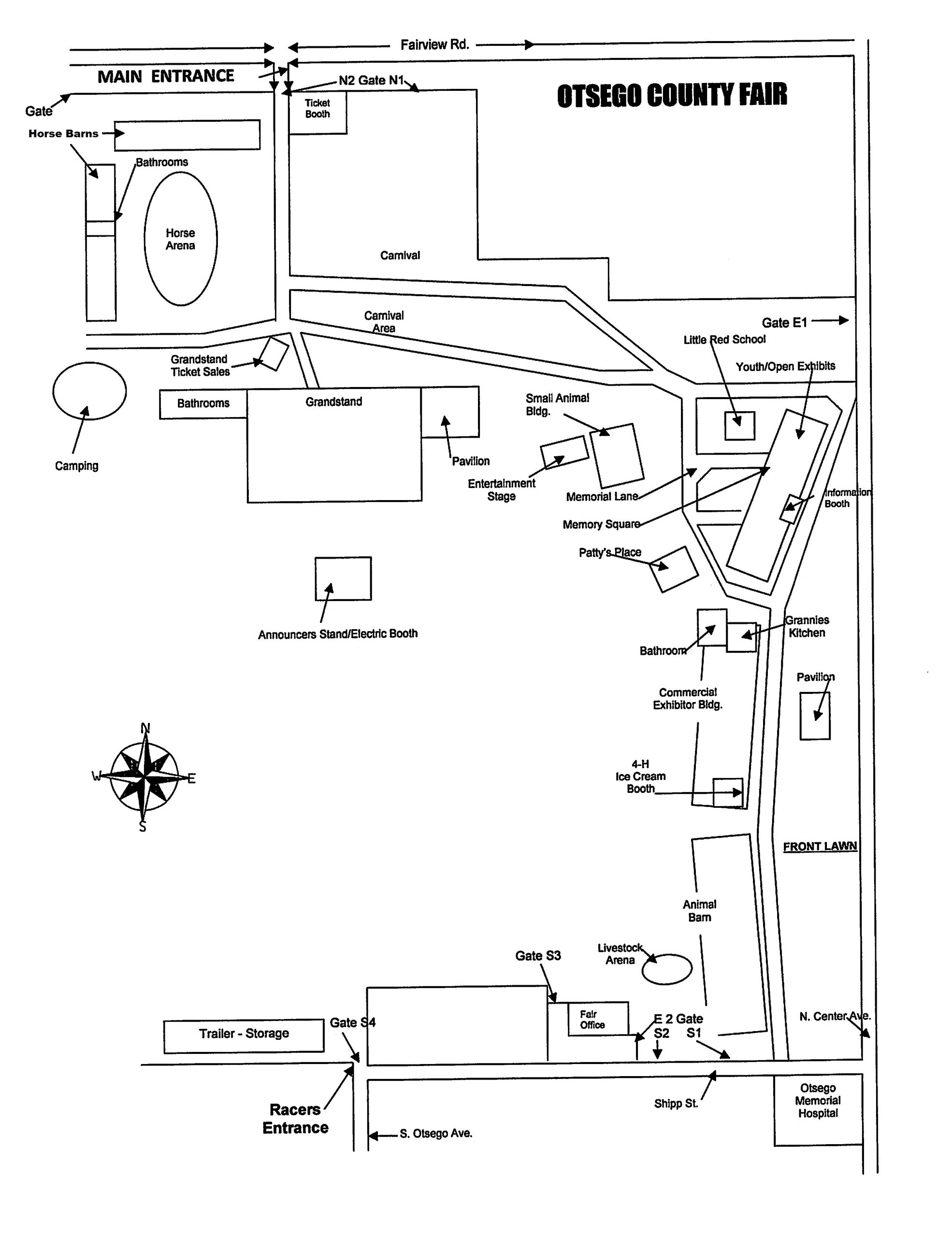 Map of fairgrounds