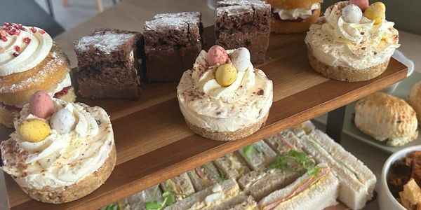 Our range of homemade cakes and sandwiches at the Foxs Den Assington