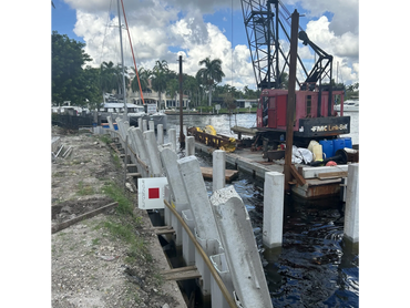 dock being constructed