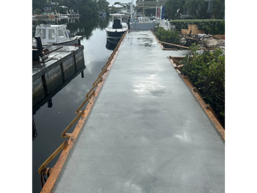 Cement boat dock