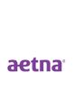 Purple Aetna logo on a white background.