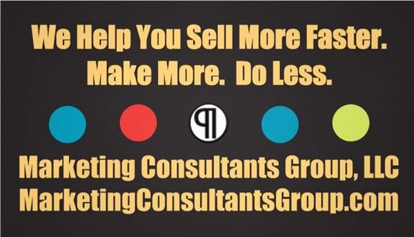 Marketing Consultants Group promotional message about selling and earning more.