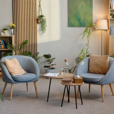 Set of chairs for a therapy session