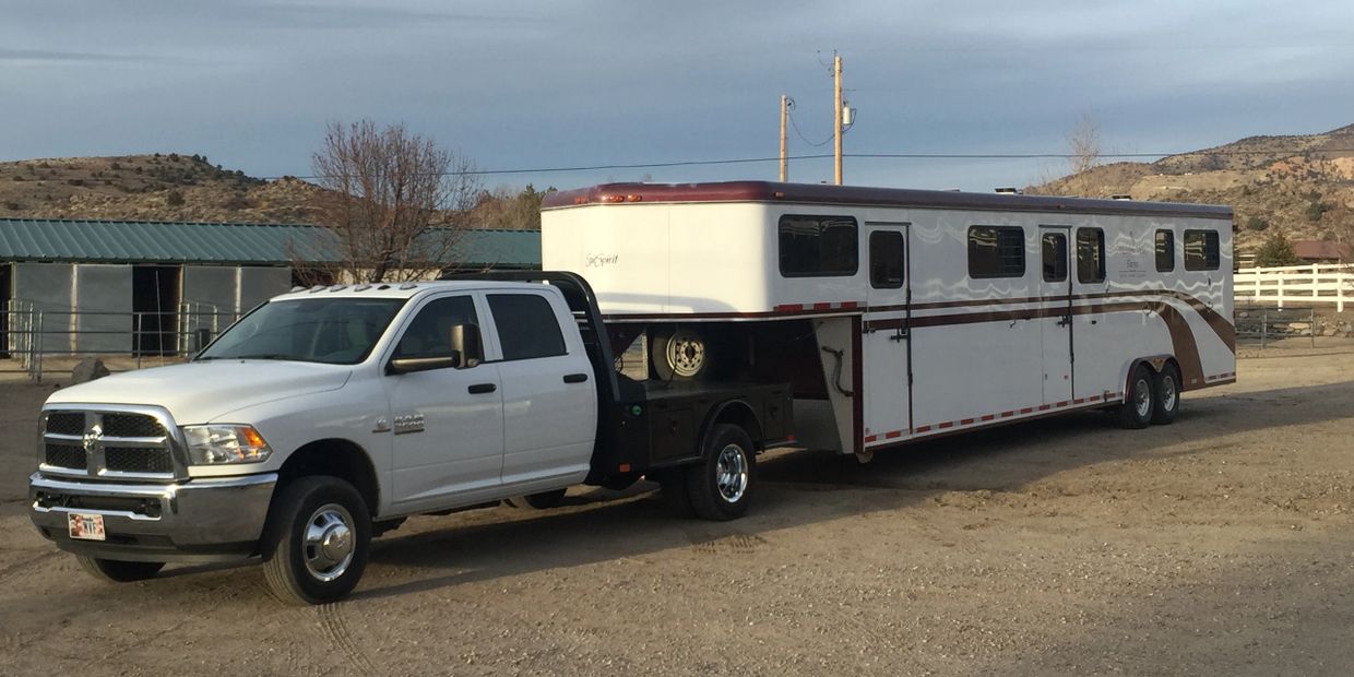 Truck and horse trailer