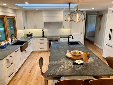 Soapstone kitchen with kitchen island