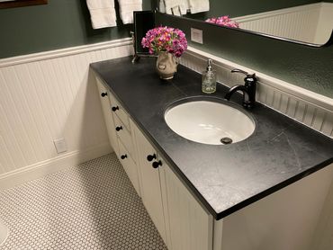 Soapstone bathroom vanity