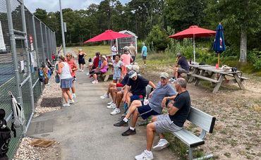 People waiting to play