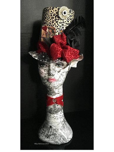 3-D Paper Sculpture.  Constructed of paper, styrofoam and various other mixed media.