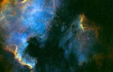 north american and pelican nebulae