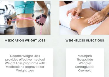 Comparison of medication and injection options for weight loss programs.
