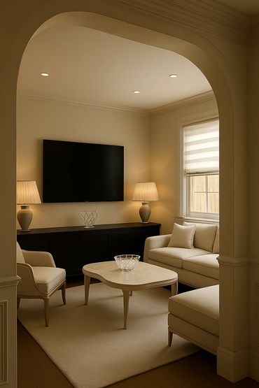 Contemporary living room makeover GTA Brampton interior designer
Home renovation design Brampton
