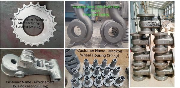 Metal Castings of different shapes, sizes and material.