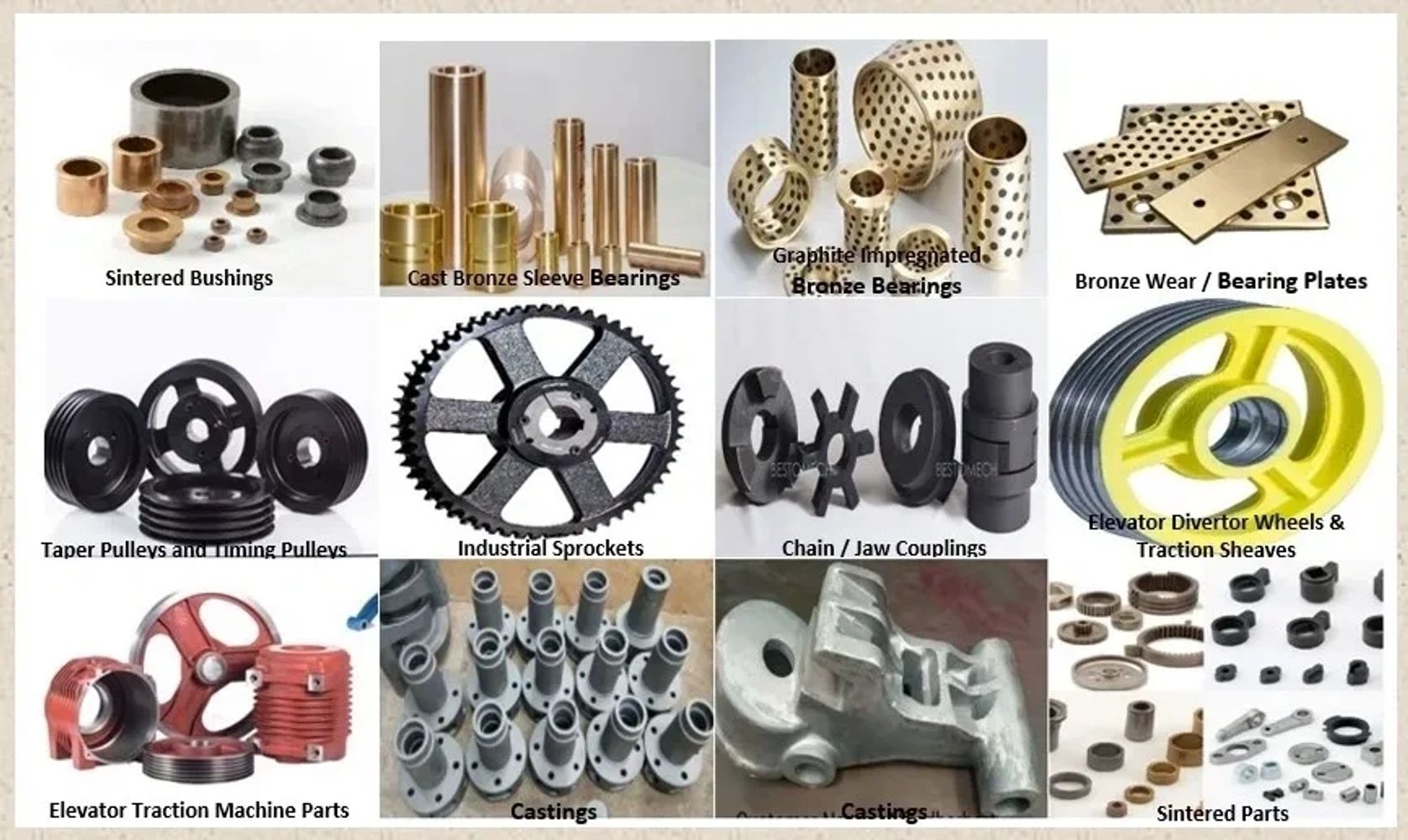 Mechanical Engineering Parts / Engg. Products Exporter for various industries based in India.