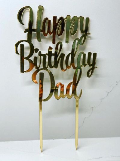 Cake topper made from good mirror acrylic