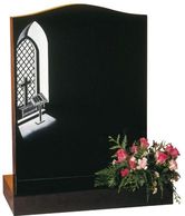 Beautifully shaped carved memorials coupled with highly polished granite which reveal the natural be