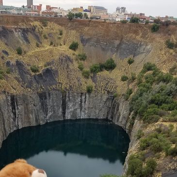 Logie at The Big Hole in Kimberley, South Africa.