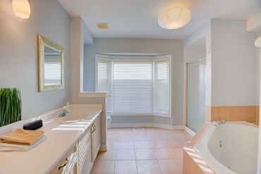 Master Bathroom has soaker tub with jets and separate shower