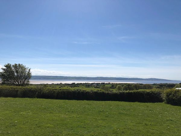 Daytime view of our outside yoga class over looking the river Dee and Wales x