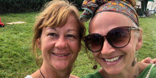 Well Women, Julie and Clare at Santosha Yoga Camp 2019