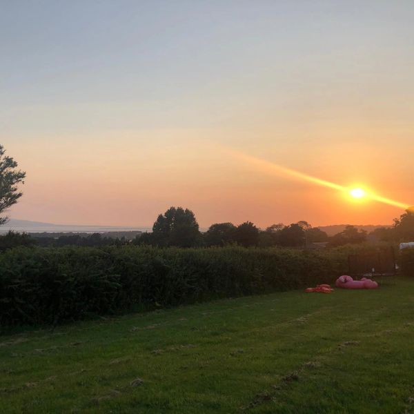 Sunsets after our outside yoga over looking the river Dee and Wales x