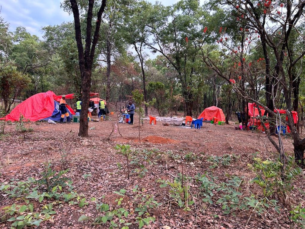 Fly camp in the survey area.