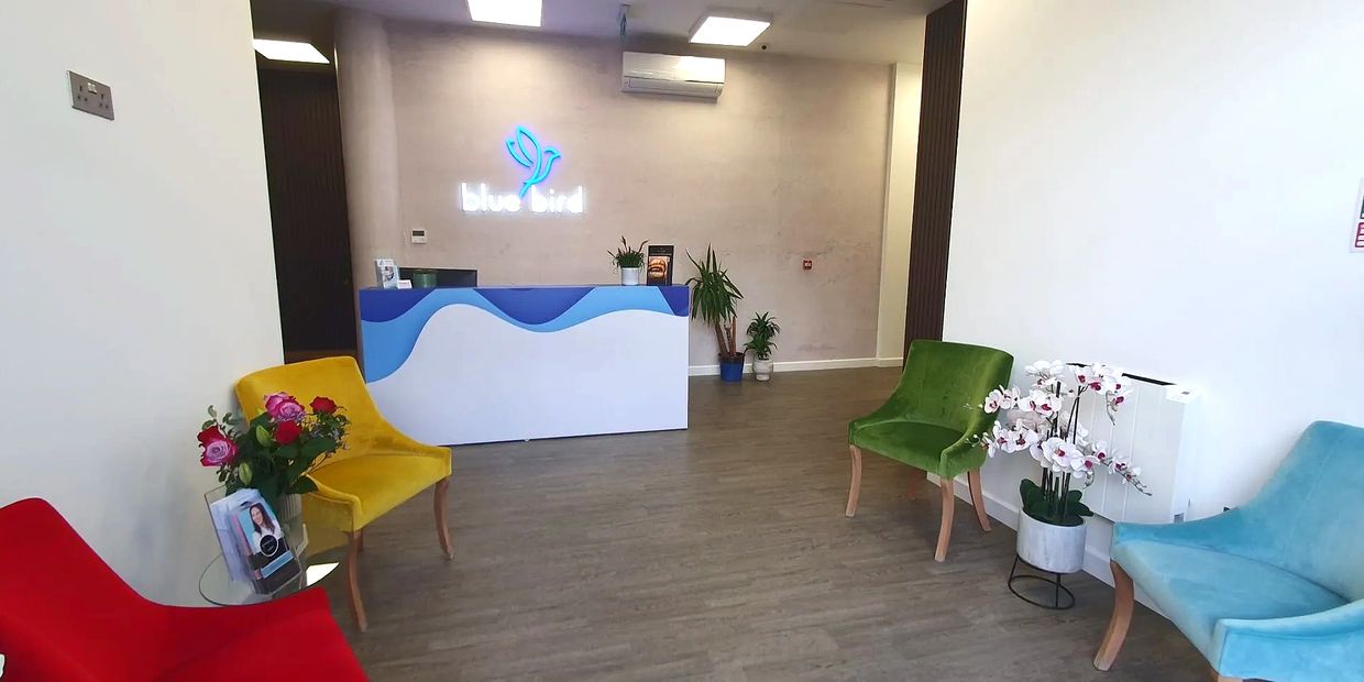 Blue Bird's warm and welcoming reception area.
