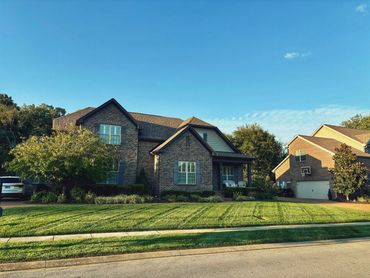 Residential mowing picture after completion