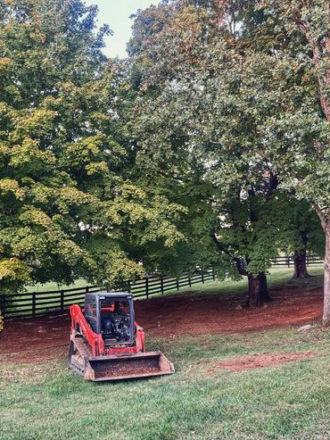 Skid steer after doing dirtwork